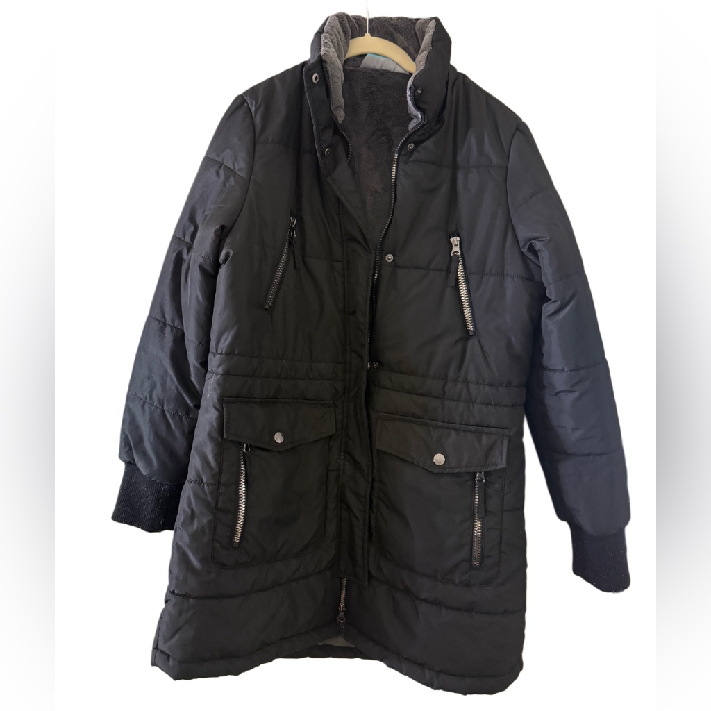 Super Warm Winter Fleece Lined Free Country Black Diamond Glade Parka Coat